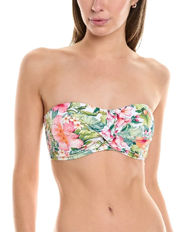 Tommy Bahama Island Cays Flora Twist Bandeau Bikini Top